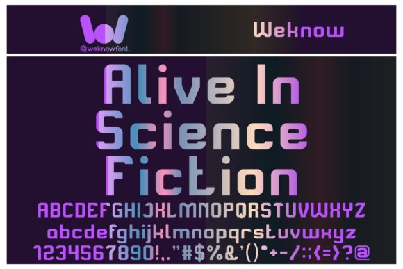 Alive in Science Fiction Font for Editorial Design
