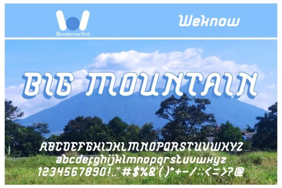 Big Mountain Display Font for Handmade Creators