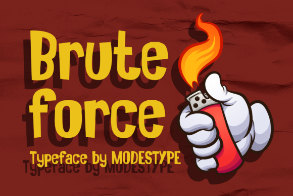 Brute Force Font for Playful Brand Identity Design