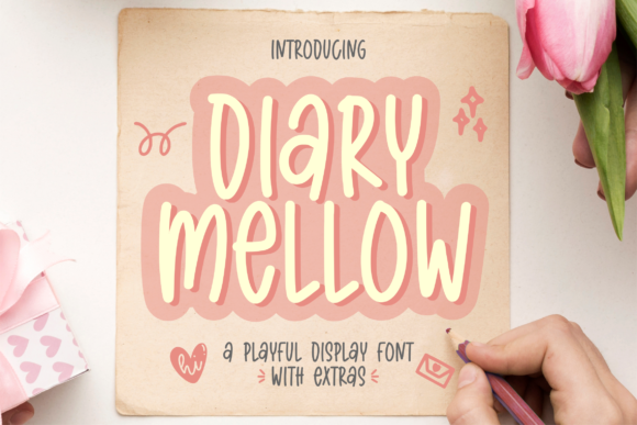 Diary Mellow: A Cute and Simple Display Font for Editorial Calm