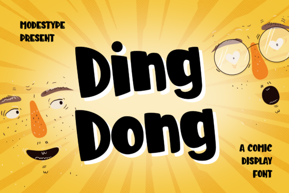 Ding Dong Font: Playful Chunky Display Fonts for Makers