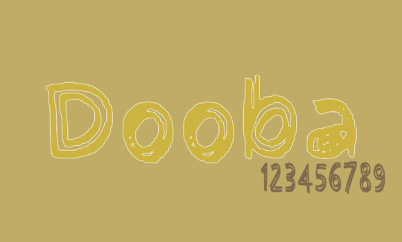 Dooba Font: Simple Brushed Display Typeface for Handmade Creators