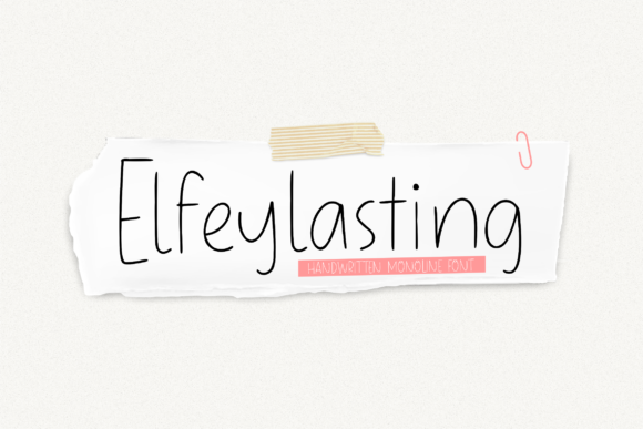 Elfeylasting Font: A Confident Handwritten Display Typeface for Makers