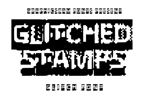 Glitched Stamps: A Glitched Cool Display Typeface for Editorial Edge