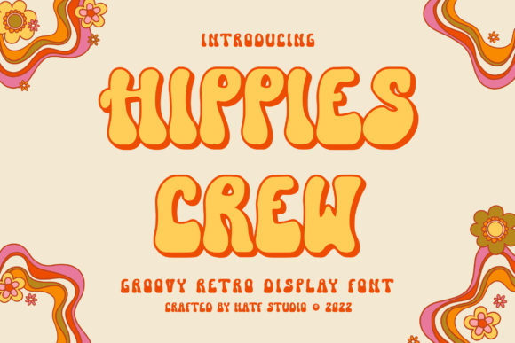 Hippies Crew: A Groovy Retro Display Font for Editorial Charm