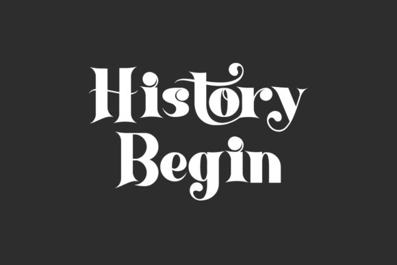 History Begin: A Stylish Display Font for Small Business Branding