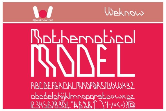 Mathematical Model Display Font for Memorable Branding