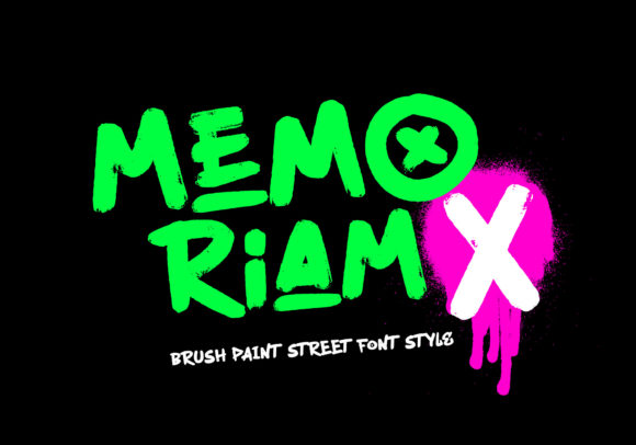 MemoriamX Graffiti Display Font for Crafters