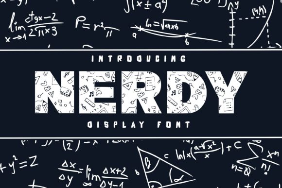 Nerdy Display Font for Math & Science Crafters