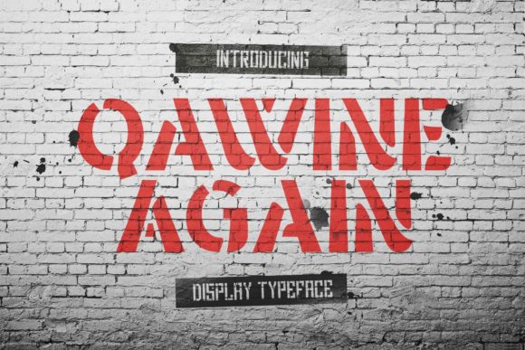 Qawine Again Display Font for Bold Handmade Branding