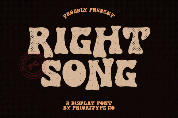 Right Song Display Font for Editorial Design