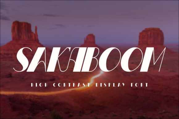 Sakaboom: A High-Contrast Display Font for Digital Branding