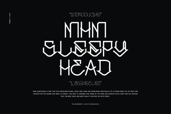 Sleepy Head: A Futuristic Display Font for Modern Branding