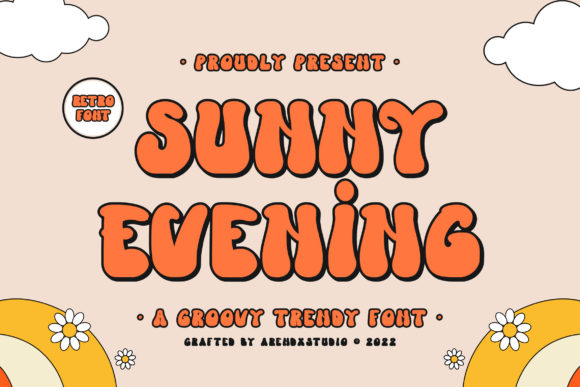 Sunny Evening Font: A Groovy Handwritten Display Typeface