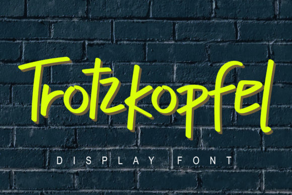 Trotzkopfel Display Font for Bold, Authentic Branding